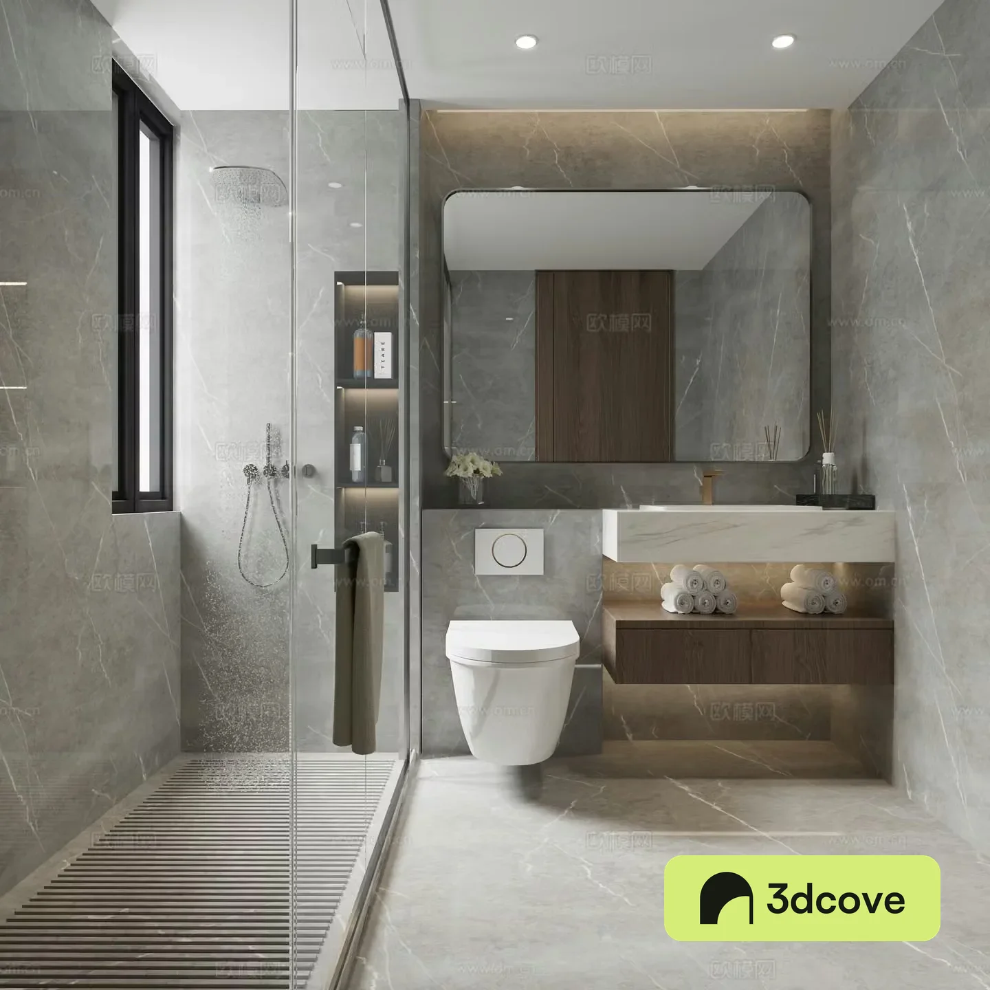 Modern minimalist bathroom