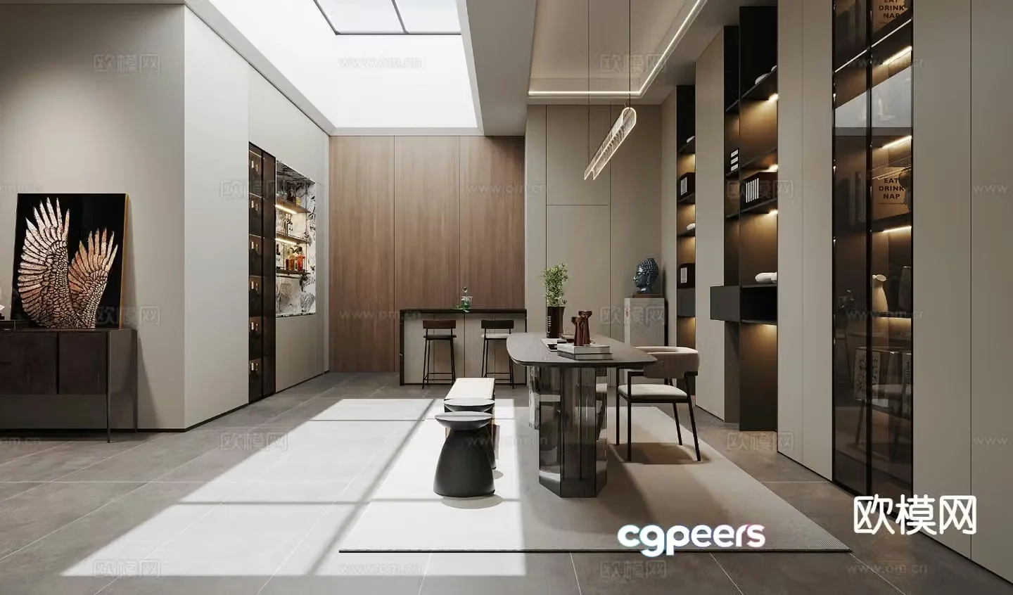 New Chinese tea room 3d model