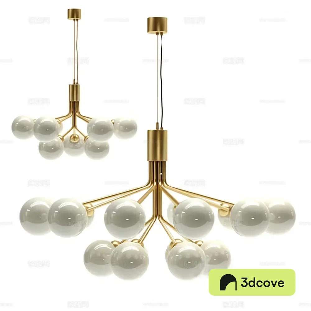 Lamps Chandelier Glass Chandelier Multi-head Decorative Light