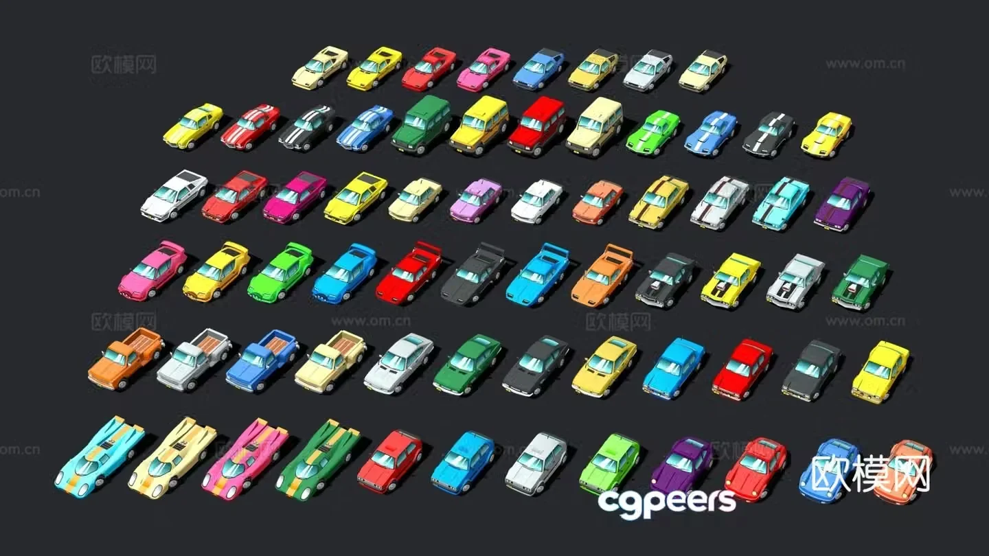 cartoon car toy car 3d model