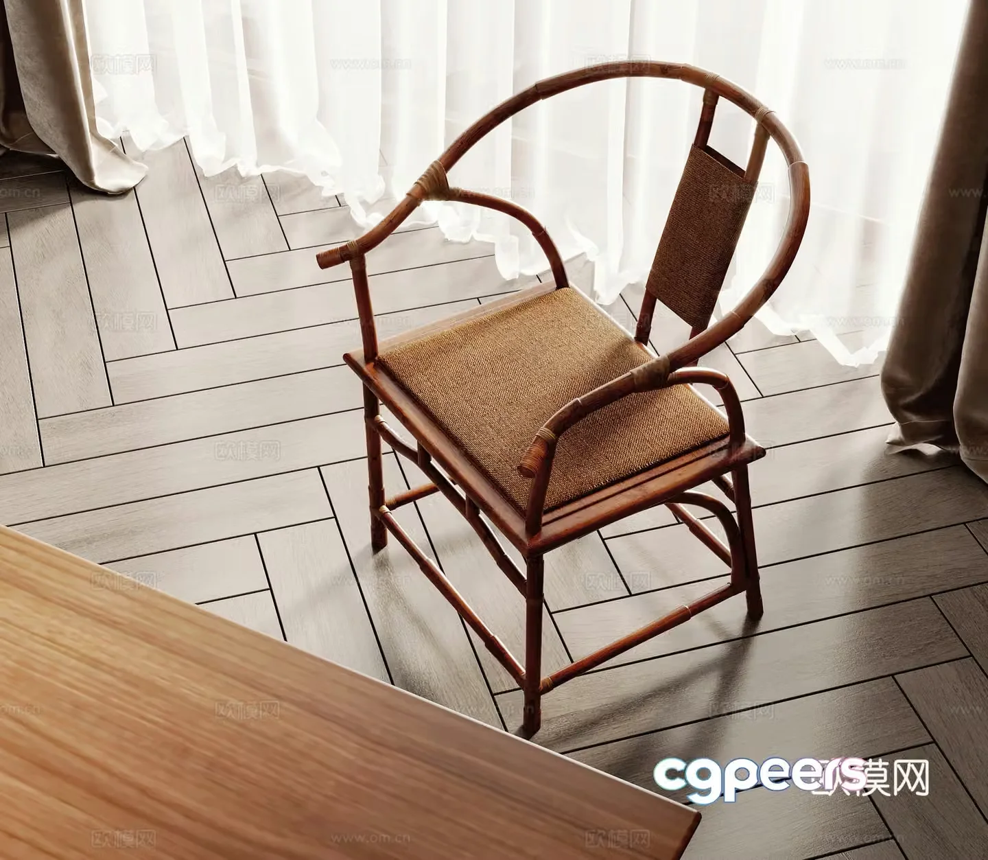 New Chinese style chair armchair 3d model