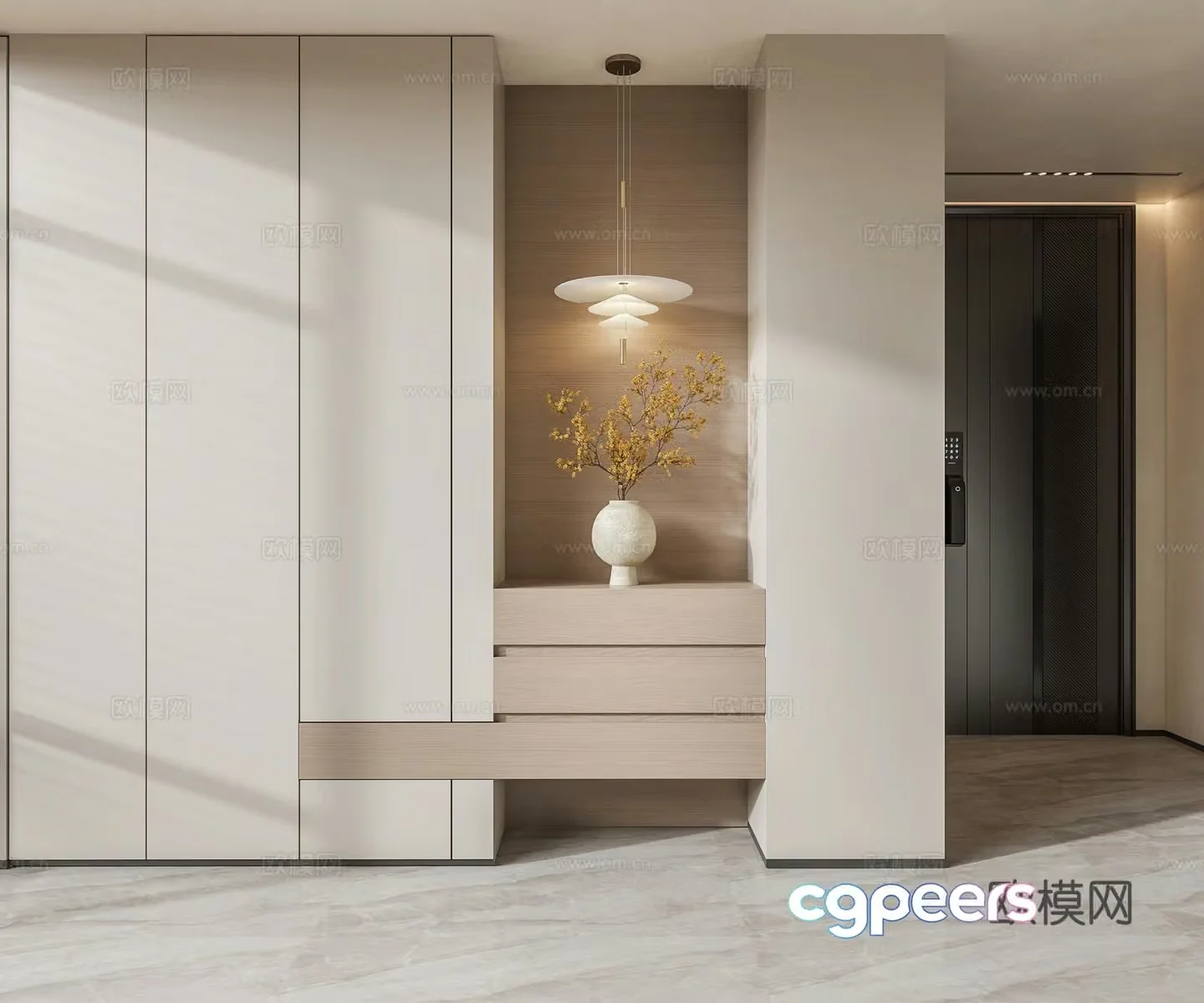 Entrance decorative entrance aisle 3D model