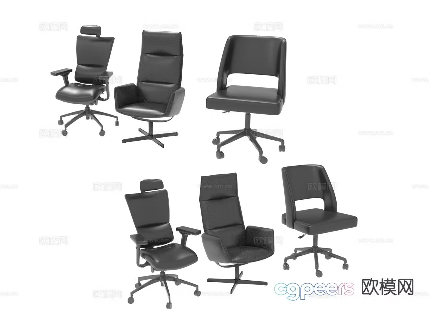 Office chair shift chair staff chair 3d model