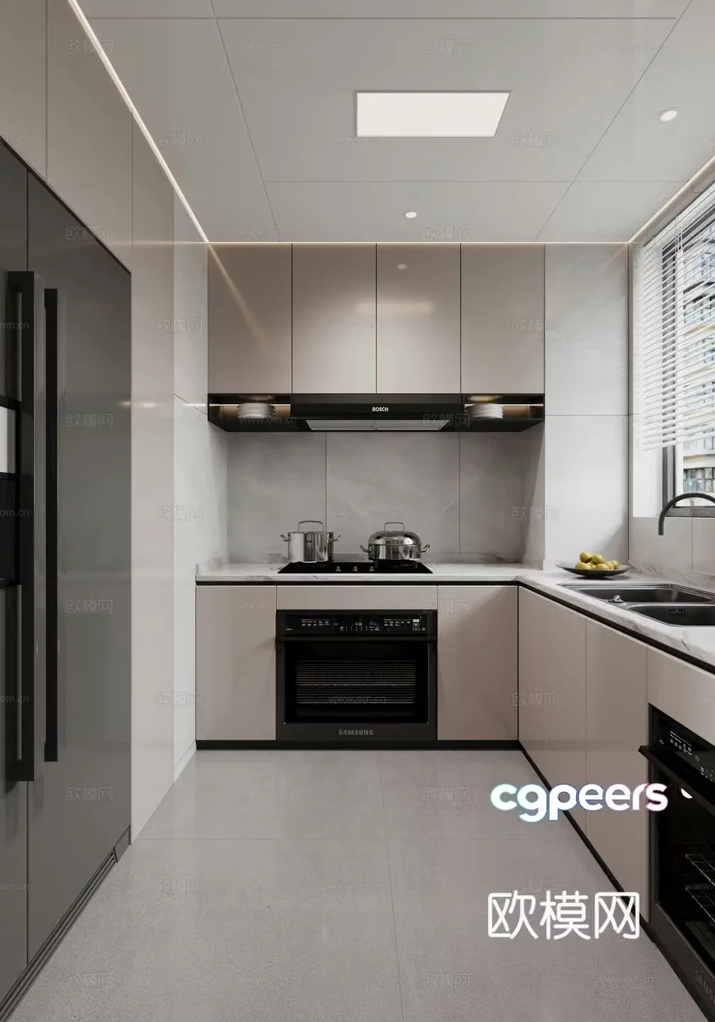 Modern kitchen 3d model