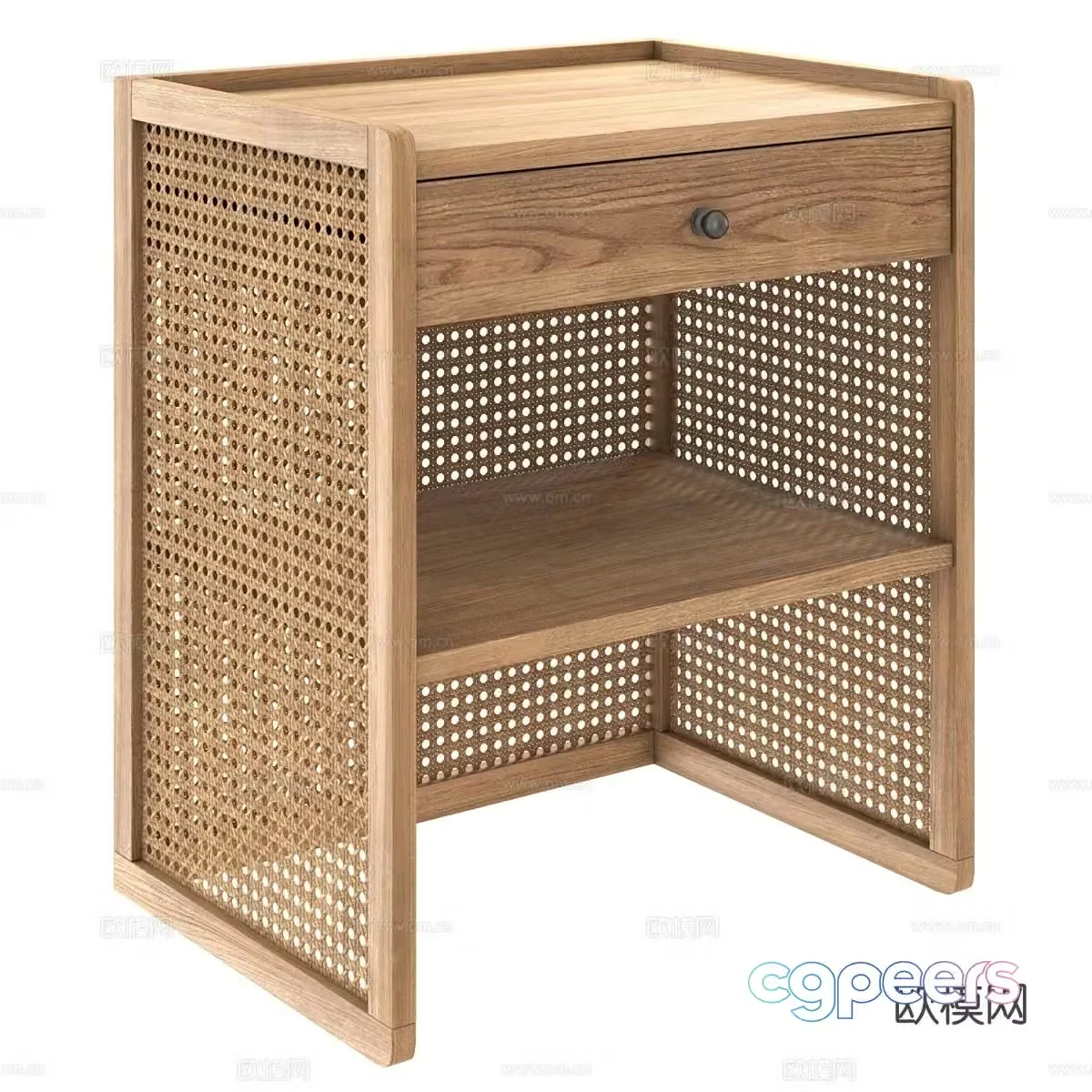 wabi-sabi bedside table 3d model