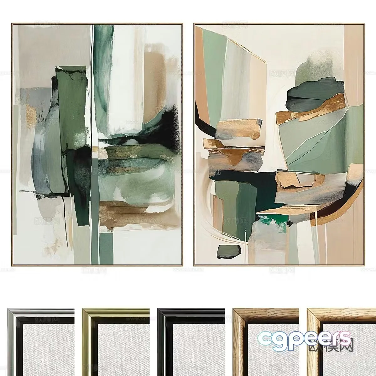 Modern decorative hanging painting 3d model