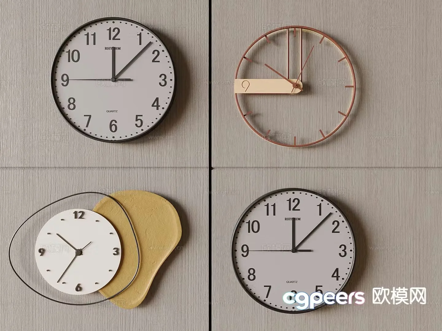 creative clock wall clock clock 3d model