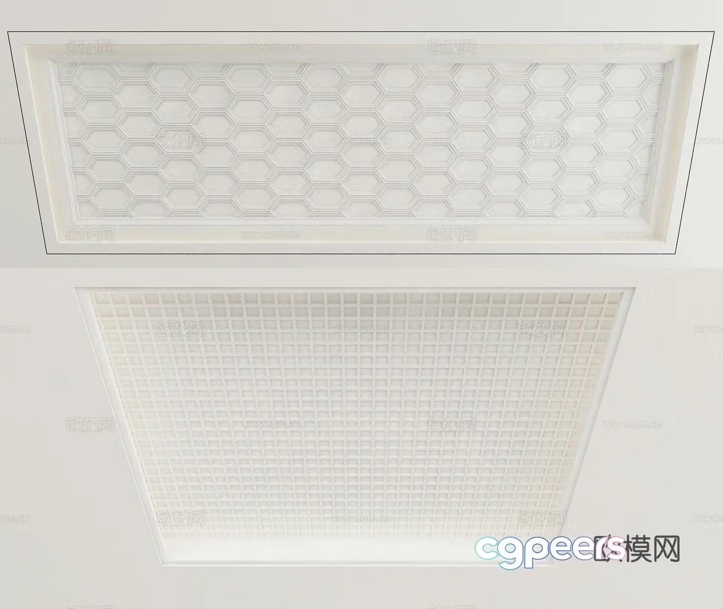 Modern ceiling geometric honeycomb ceiling 3d model