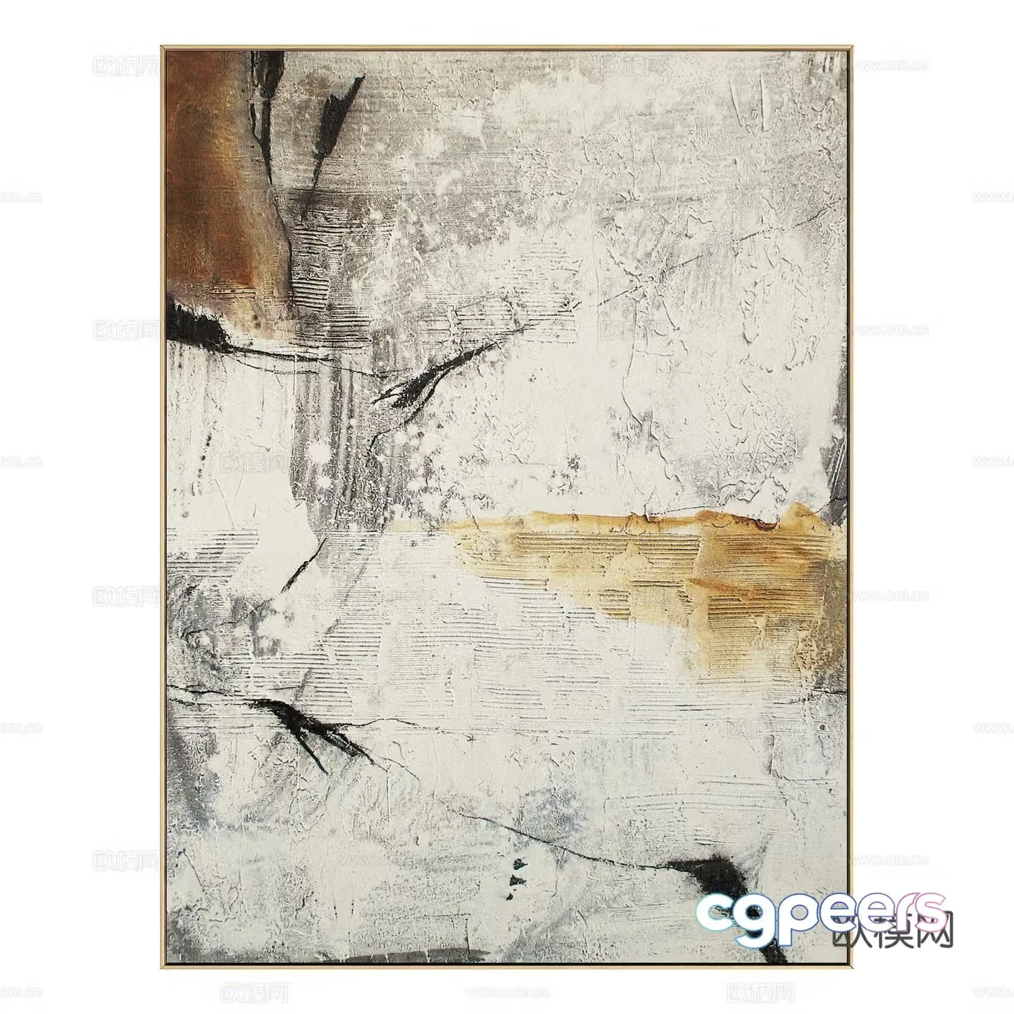 Modern hanging painting 3d model