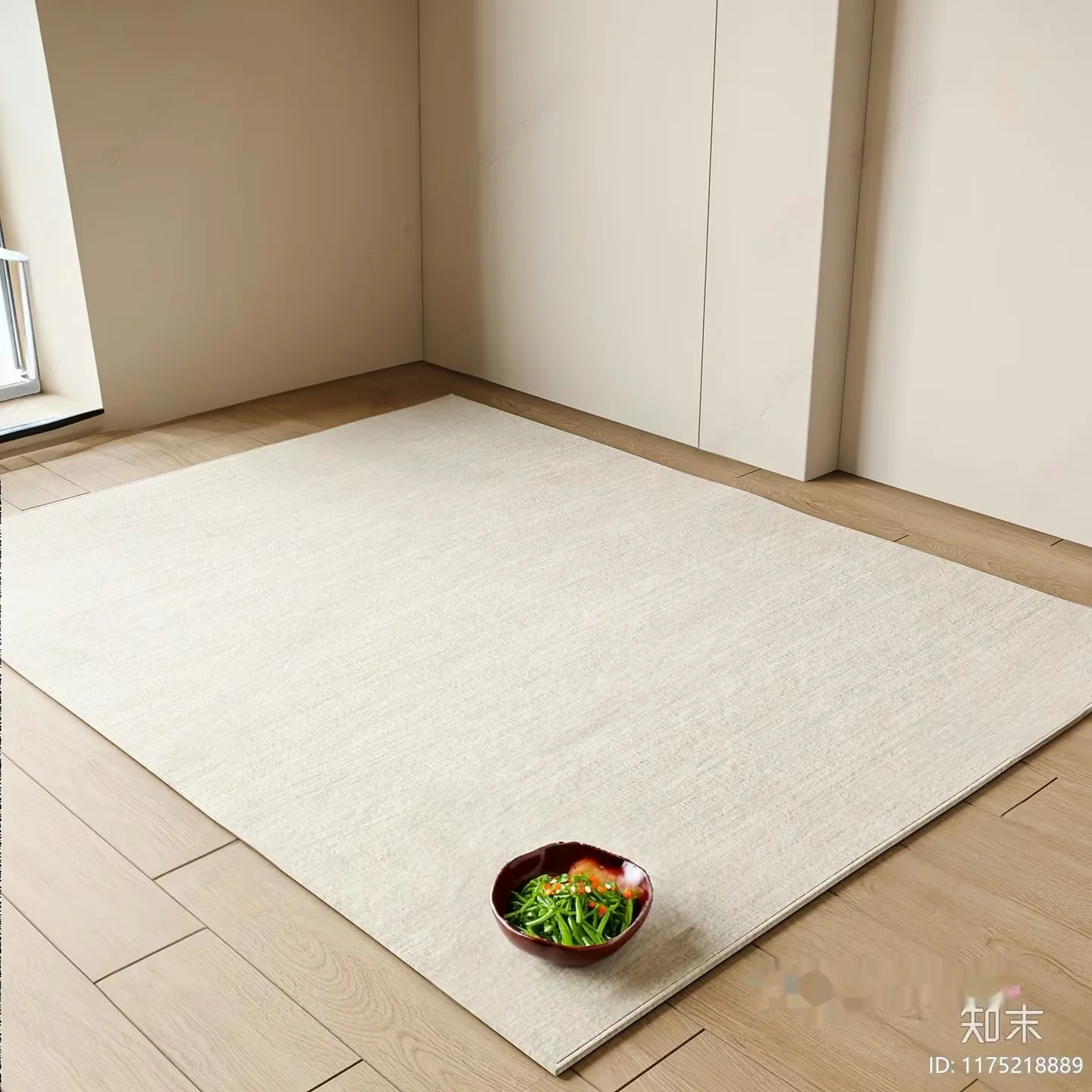 A Light-Colored Rug In A Room 3D Model – 1218 – VRAY Render