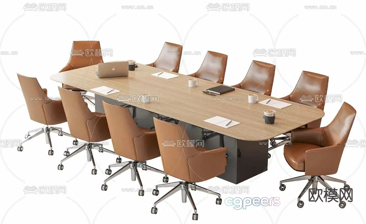 Conference tables and chairs conference table 3d model