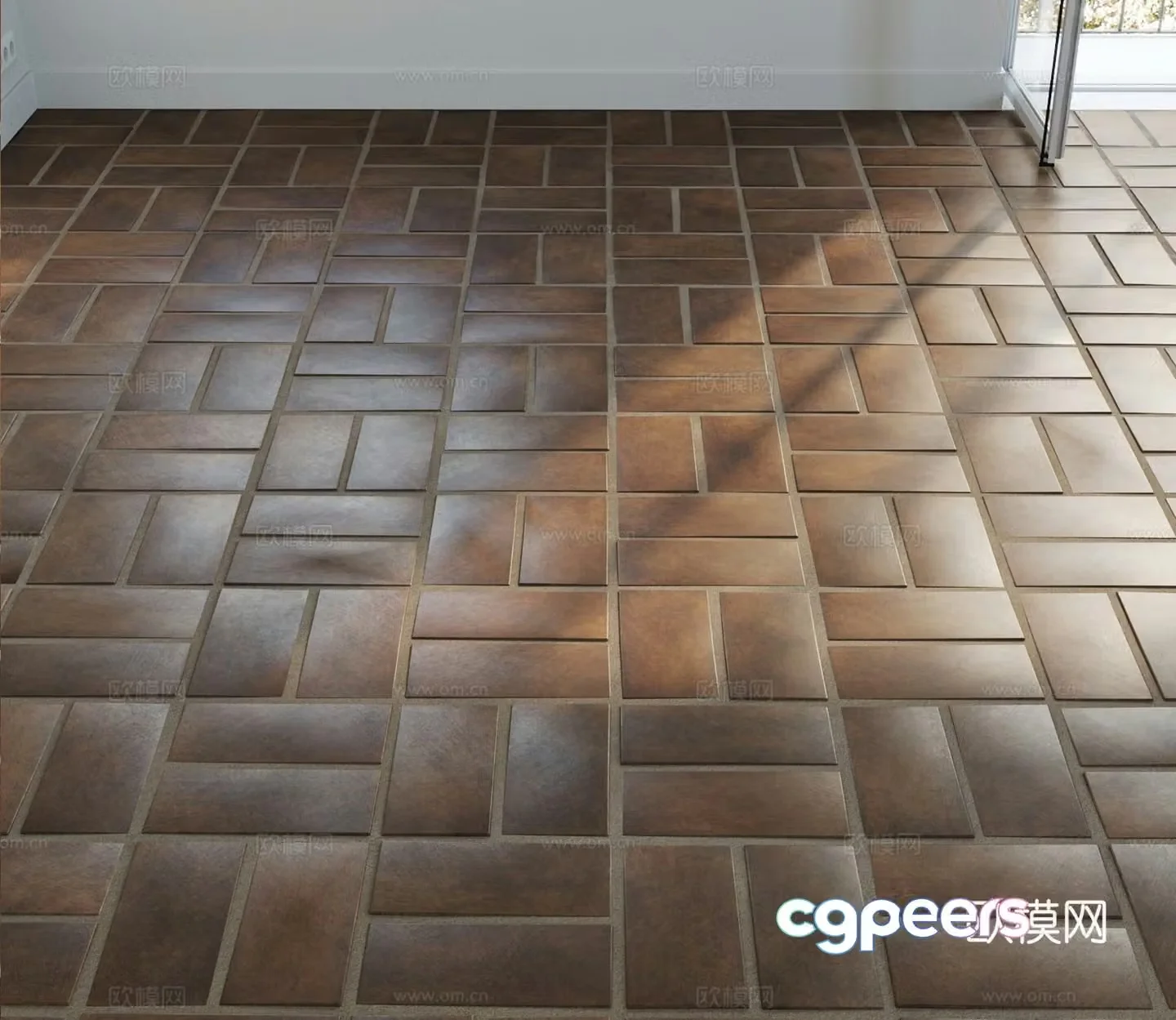 Antique tiles floor tiles floor 3d model