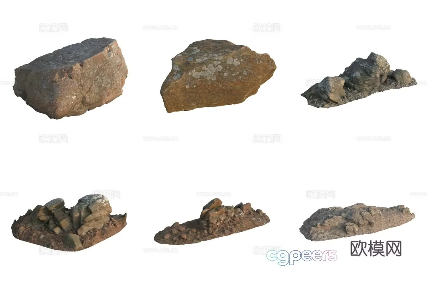 Seaside stone rock 3d model