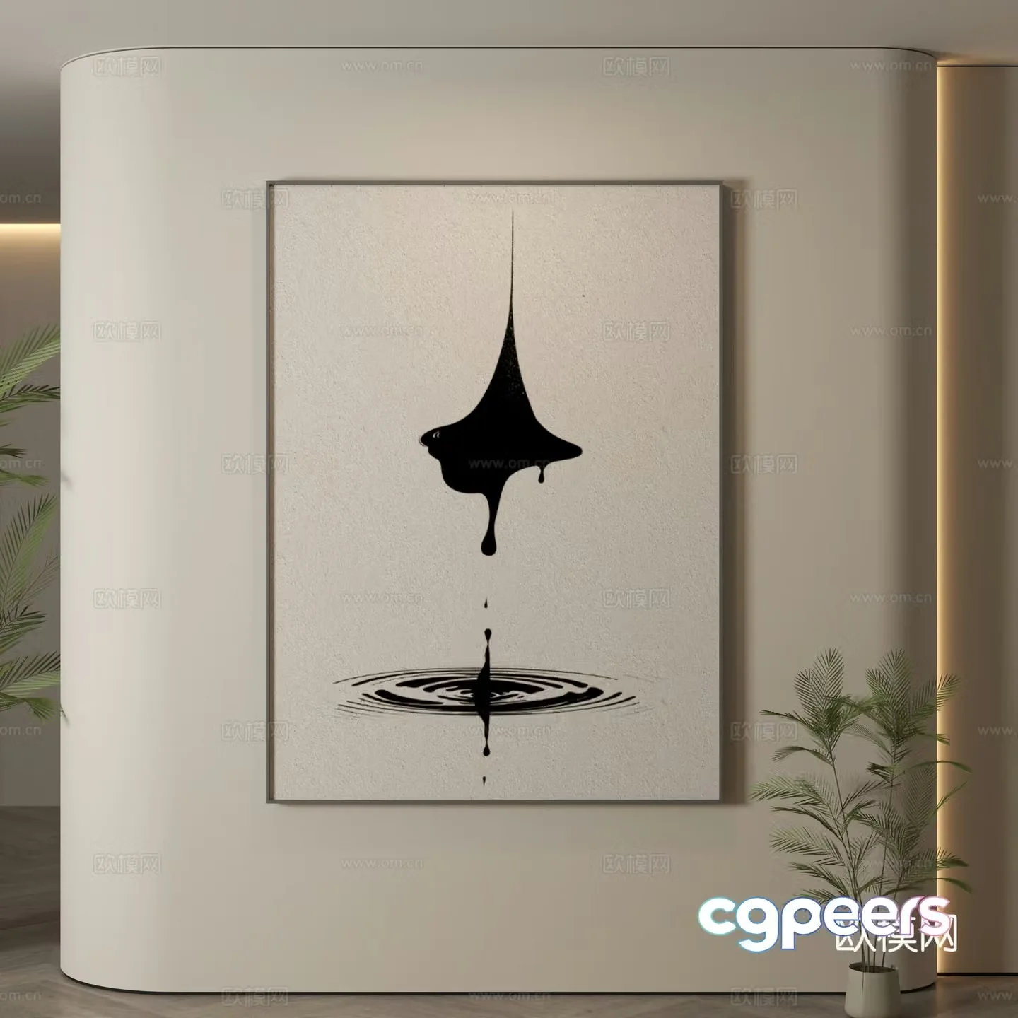 Modern decorative paintings Decorative paintings Modern hanging paintings Hanging paintings Simple hanging paintings 3D model
