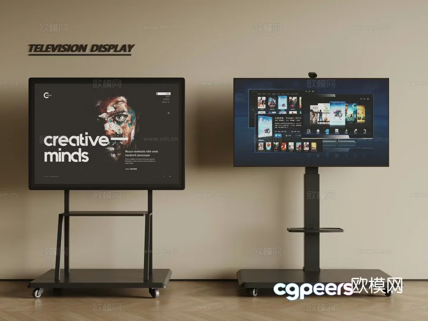 Modern LCD TV Stand TV Mobile TV Wall-mounted TV Floor-standing TV 3D Model