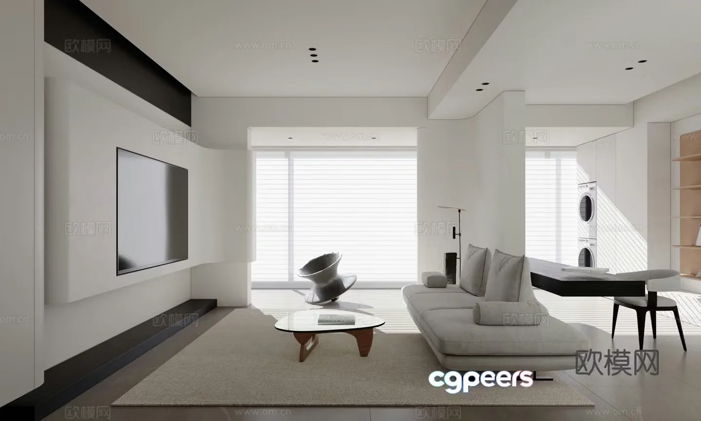 Modern living room 3d model