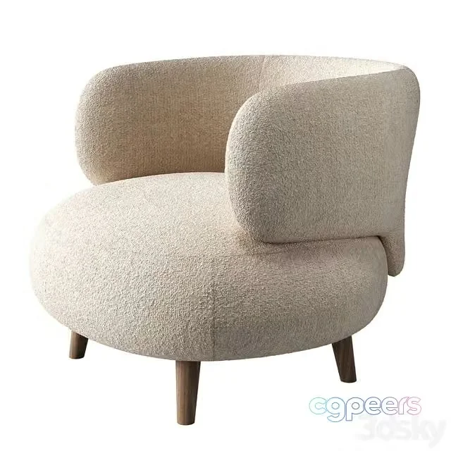 3ds Max Free – Armchair LUISA by KAVE HOME
