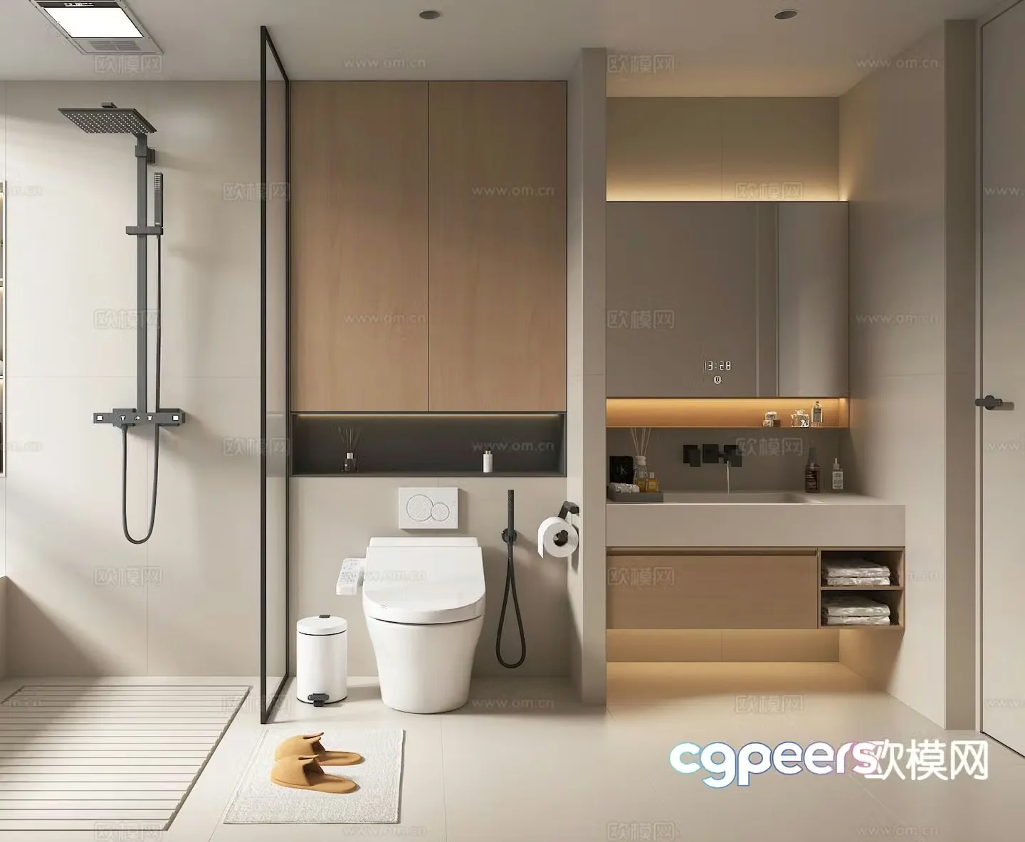 Modern bathroom bathroom 3d model