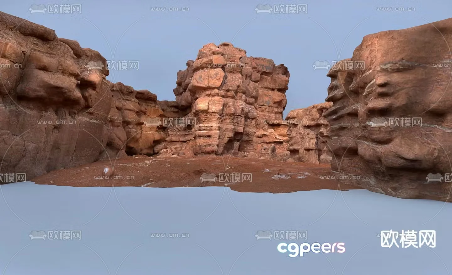Gobi mountain 3d model