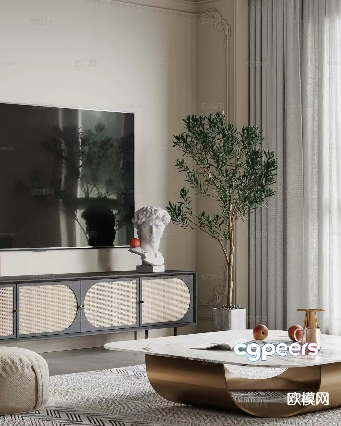 Modern TV cabinet 3d model
