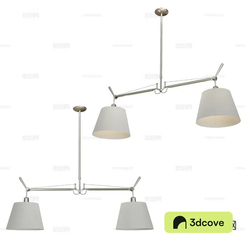 Artemide modern metal chandelier double ended chandelier
