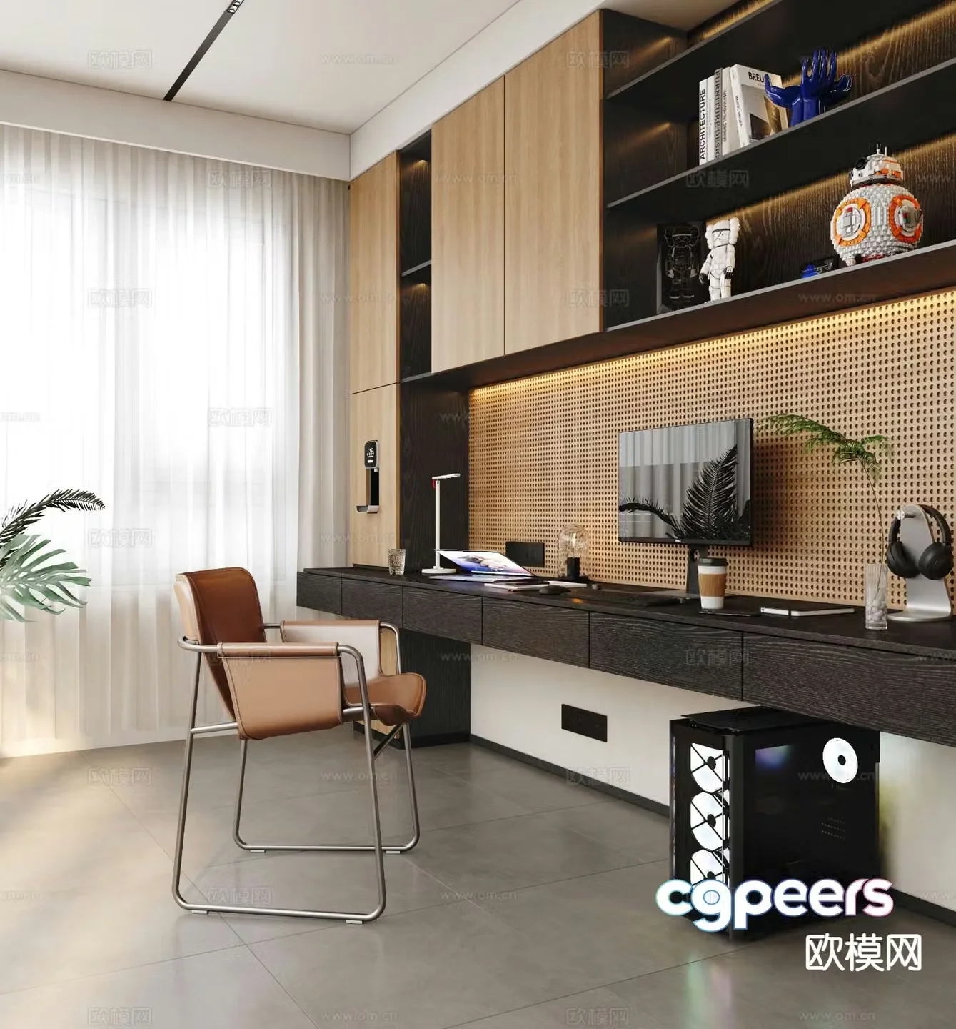 Modern desk 3d model