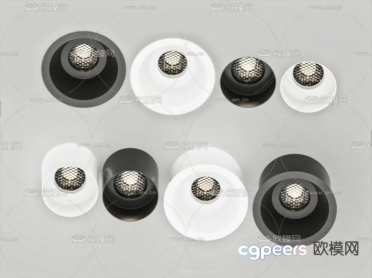 Inline downlight spotlight 3D model