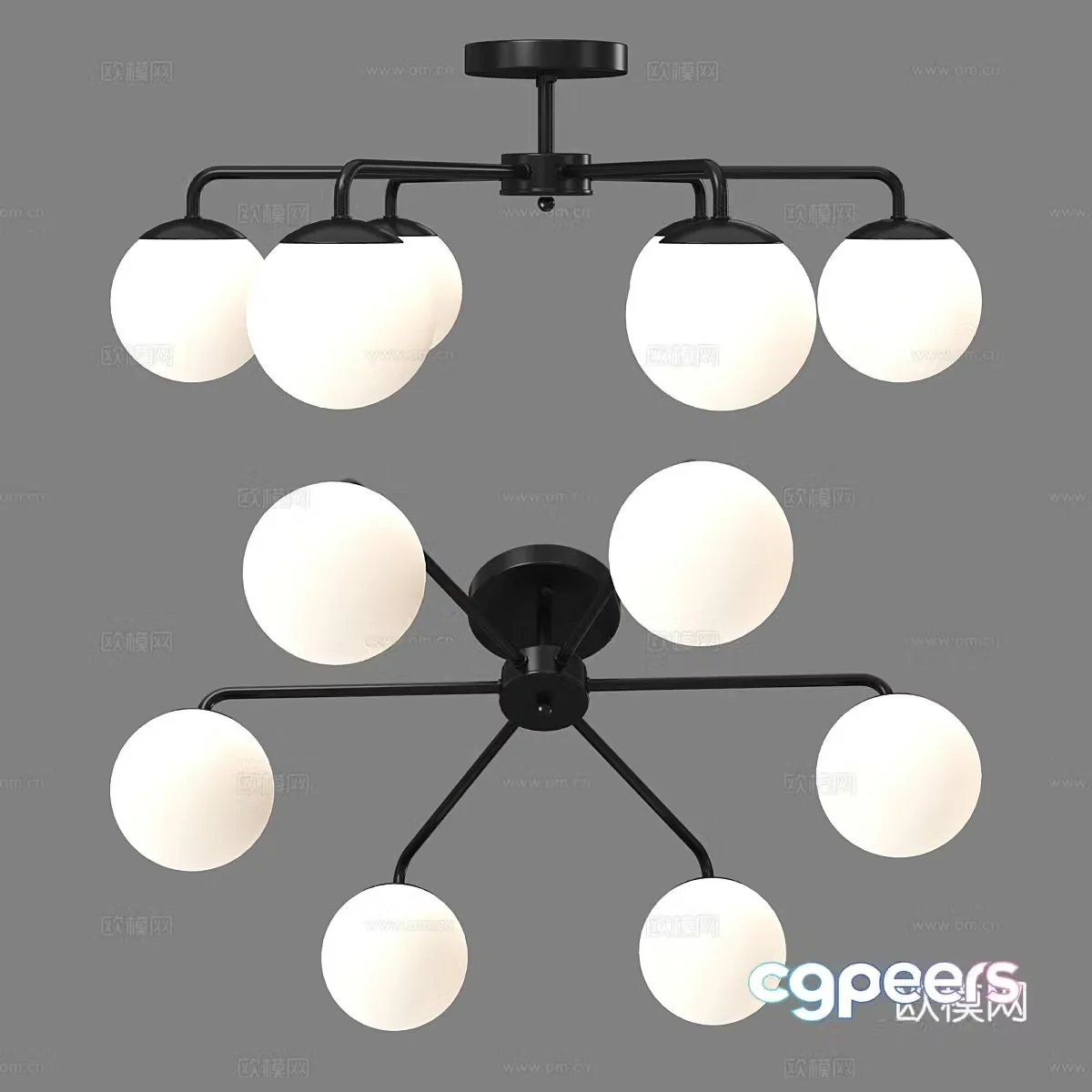 Modern minimalist chandelier Living room chandelier 3d model