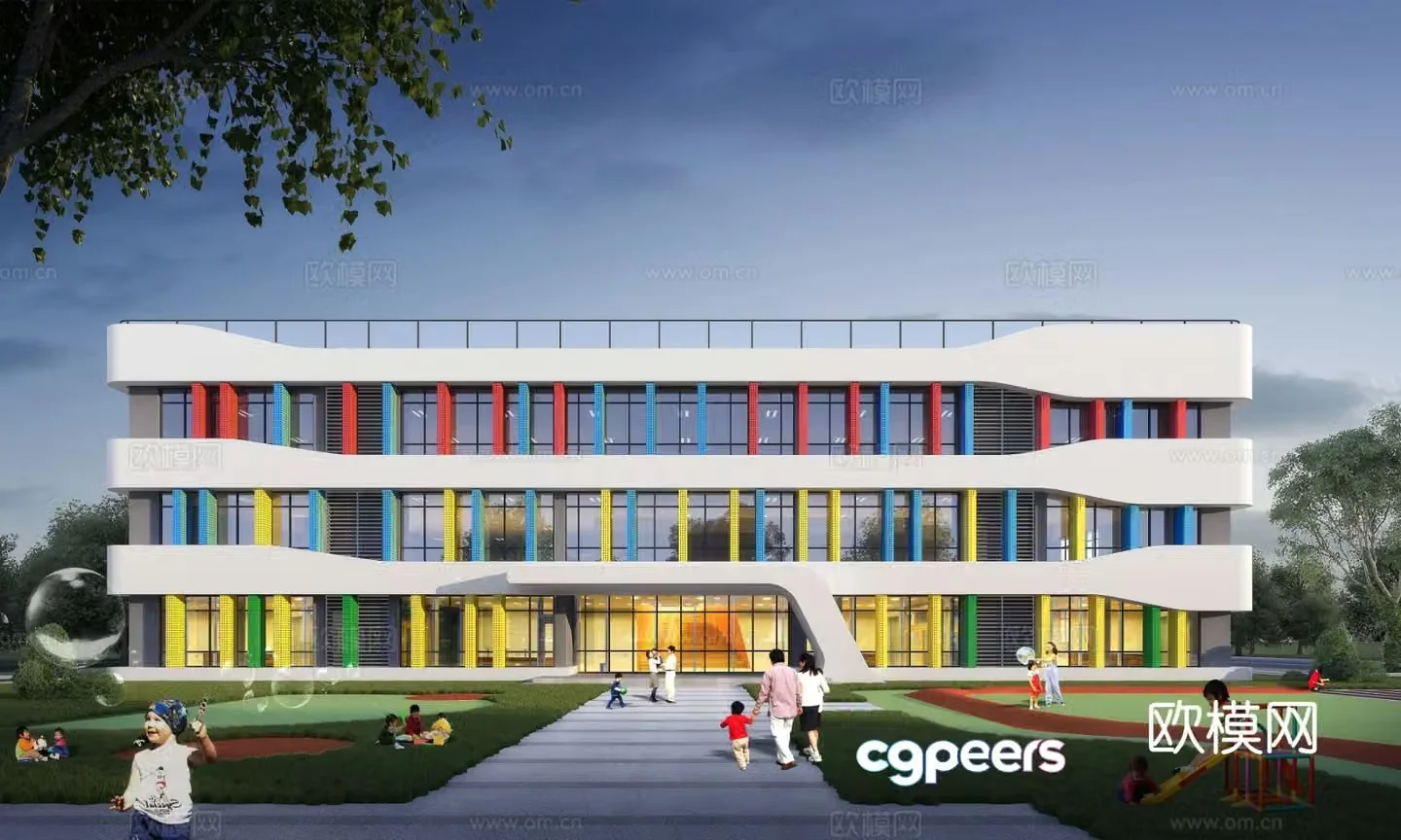 Kindergarten appearance 3D model