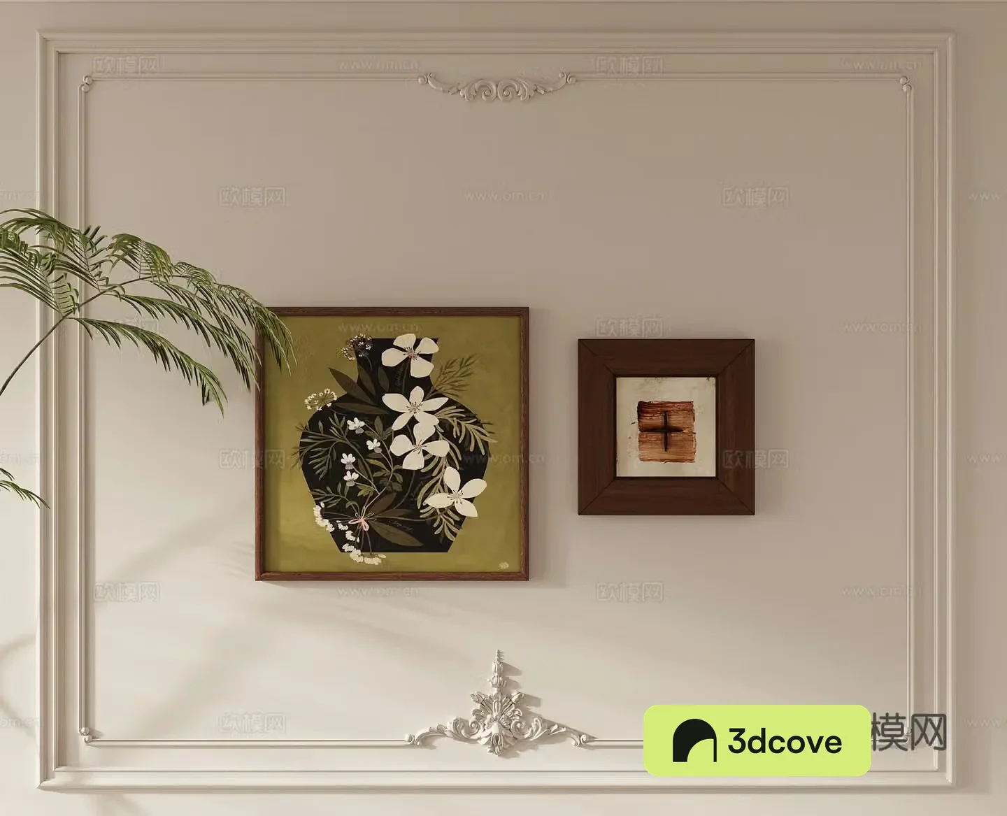 French retro hanging painting combination hanging painting