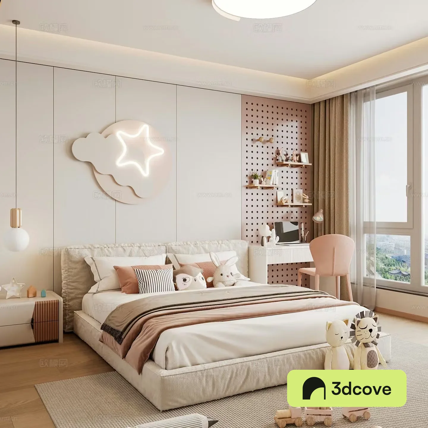Modern children’s room boy’s room girl’s room children’s bed children’s wardrobe children’s desk