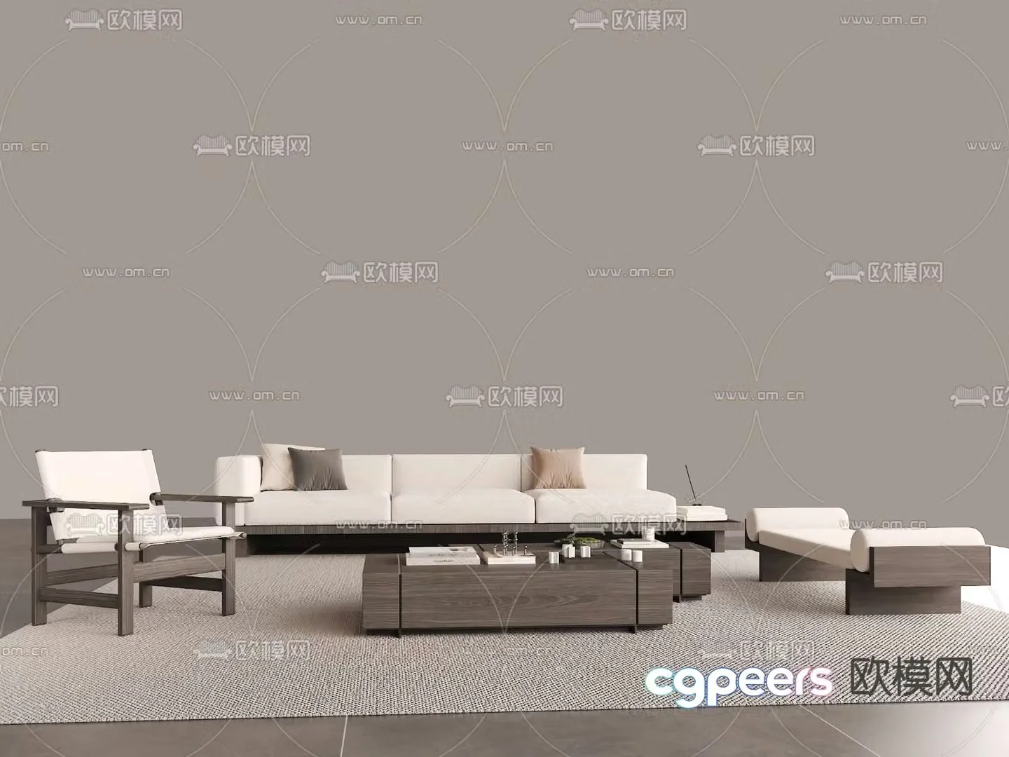 Medieval style modular sofa 3D model