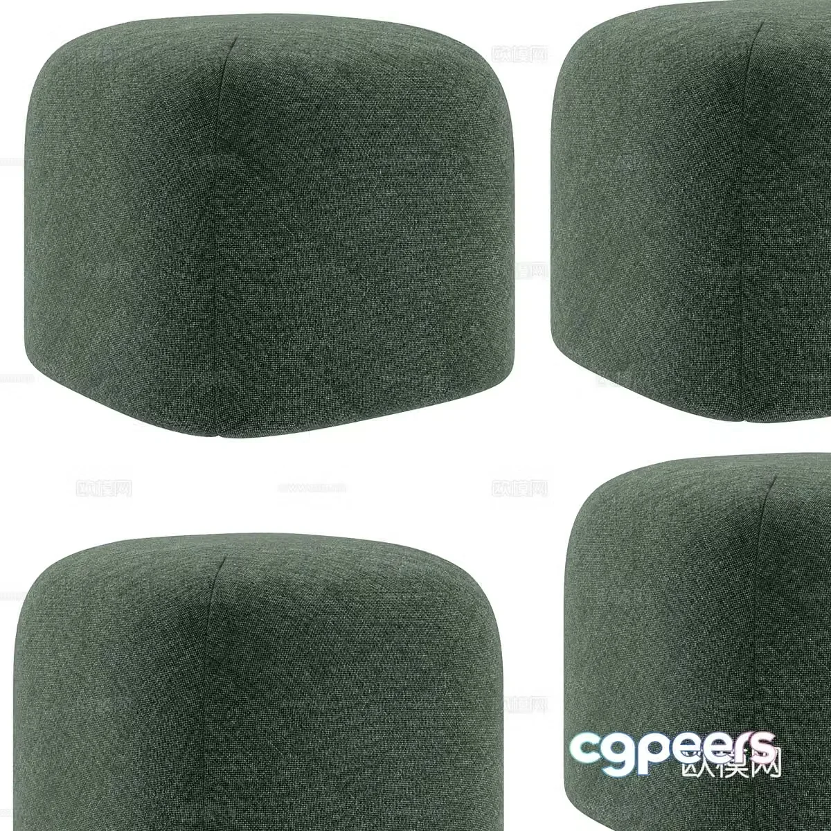 Modern stool sofa stool low stool 3d model