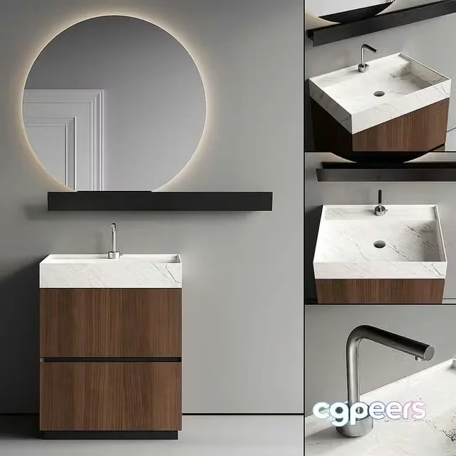 3ds Max Free – Arbi Arredobagno Code Riga 03 Vanity Unit Set 3