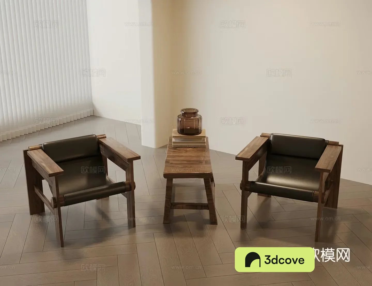 Leisure chair Wasabi medieval style leisure chair side angle 3D model