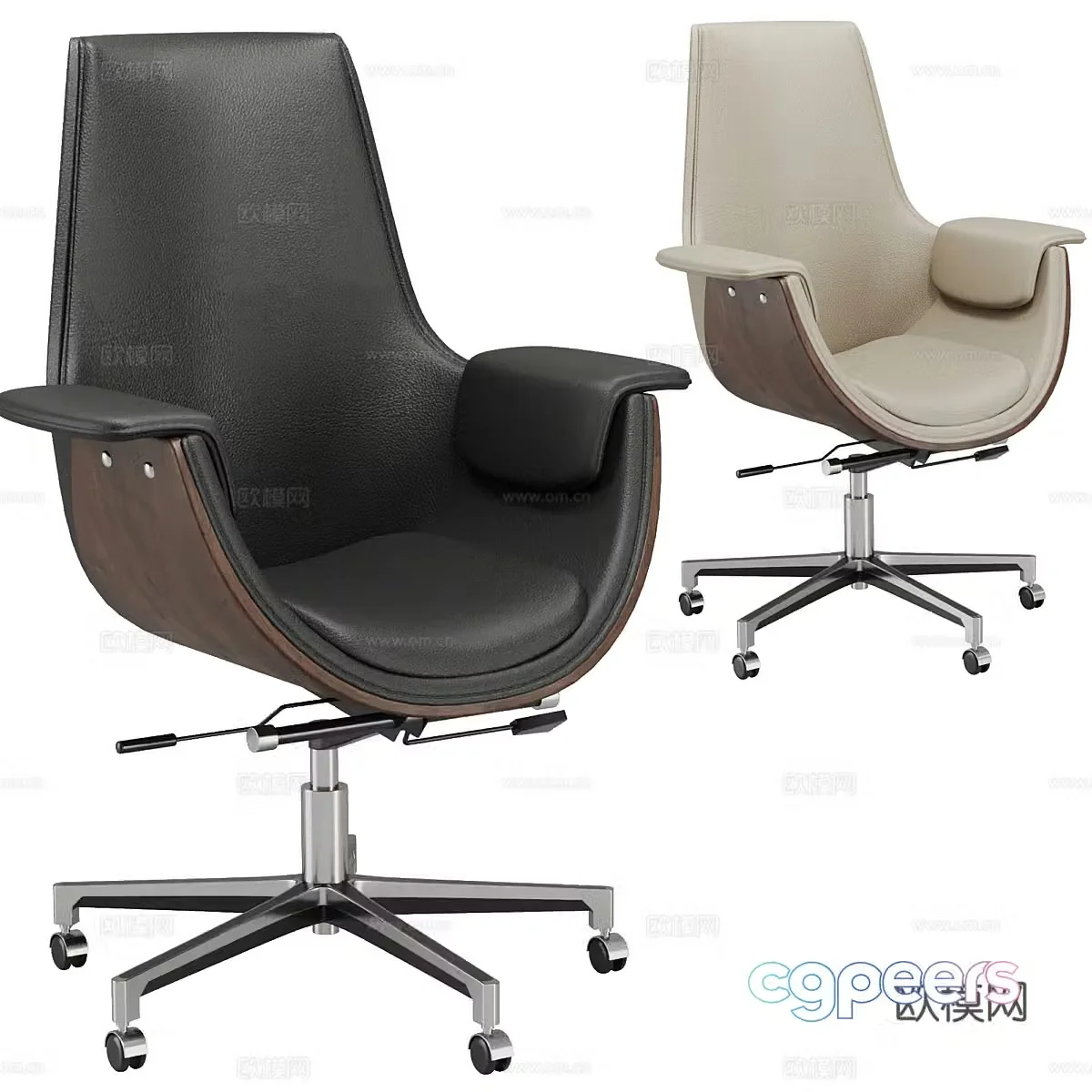 Modern Italian office chair 3d model