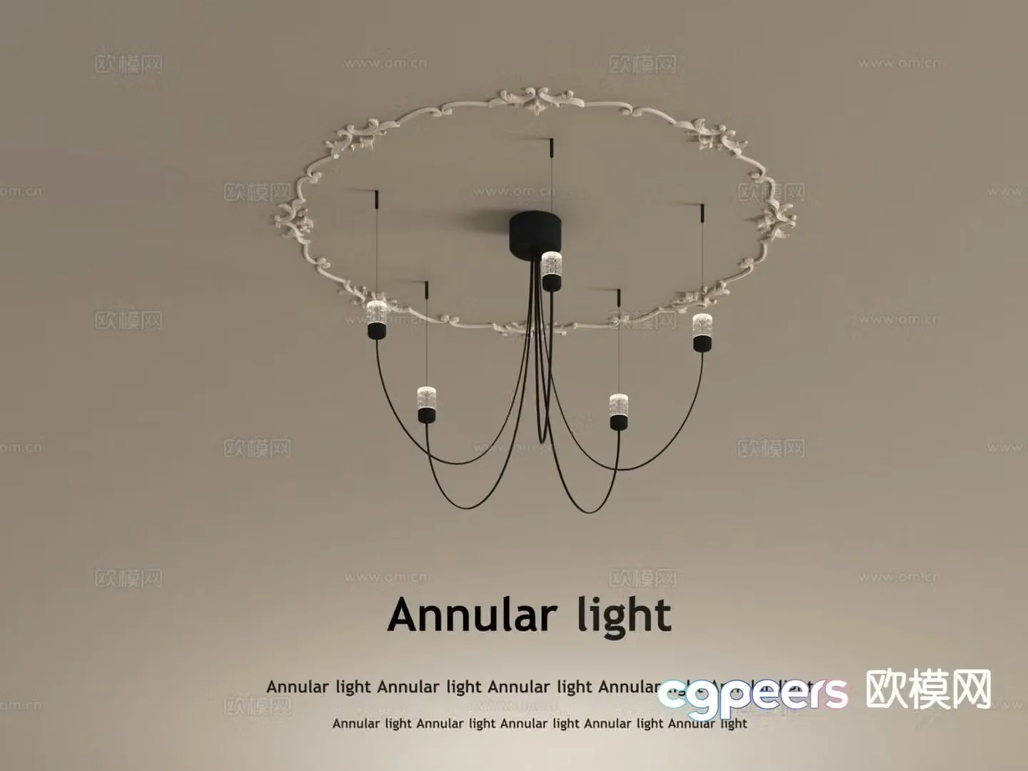 French retro style chandelier wrought iron chandelier 3d model