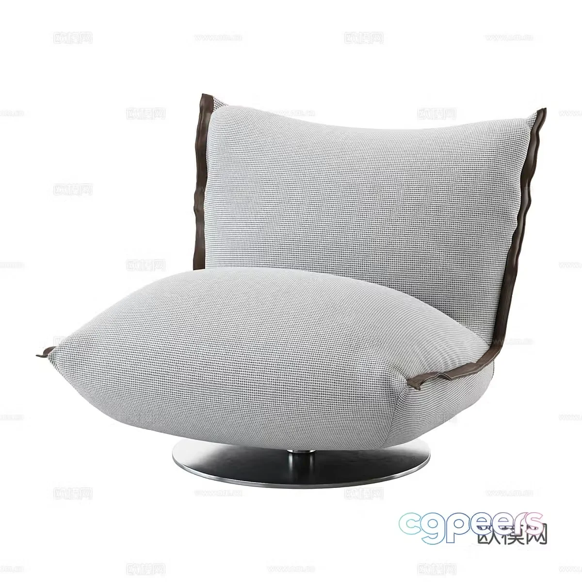 Modern minimalist sofa leisure sofa lazy sofa 3d model