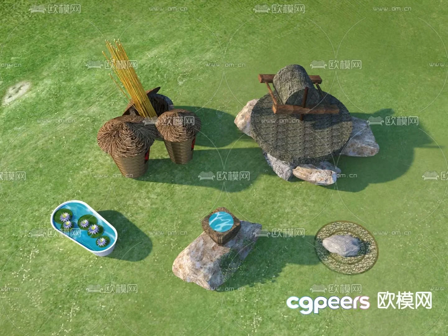 stone stone landscape sketch 3d model