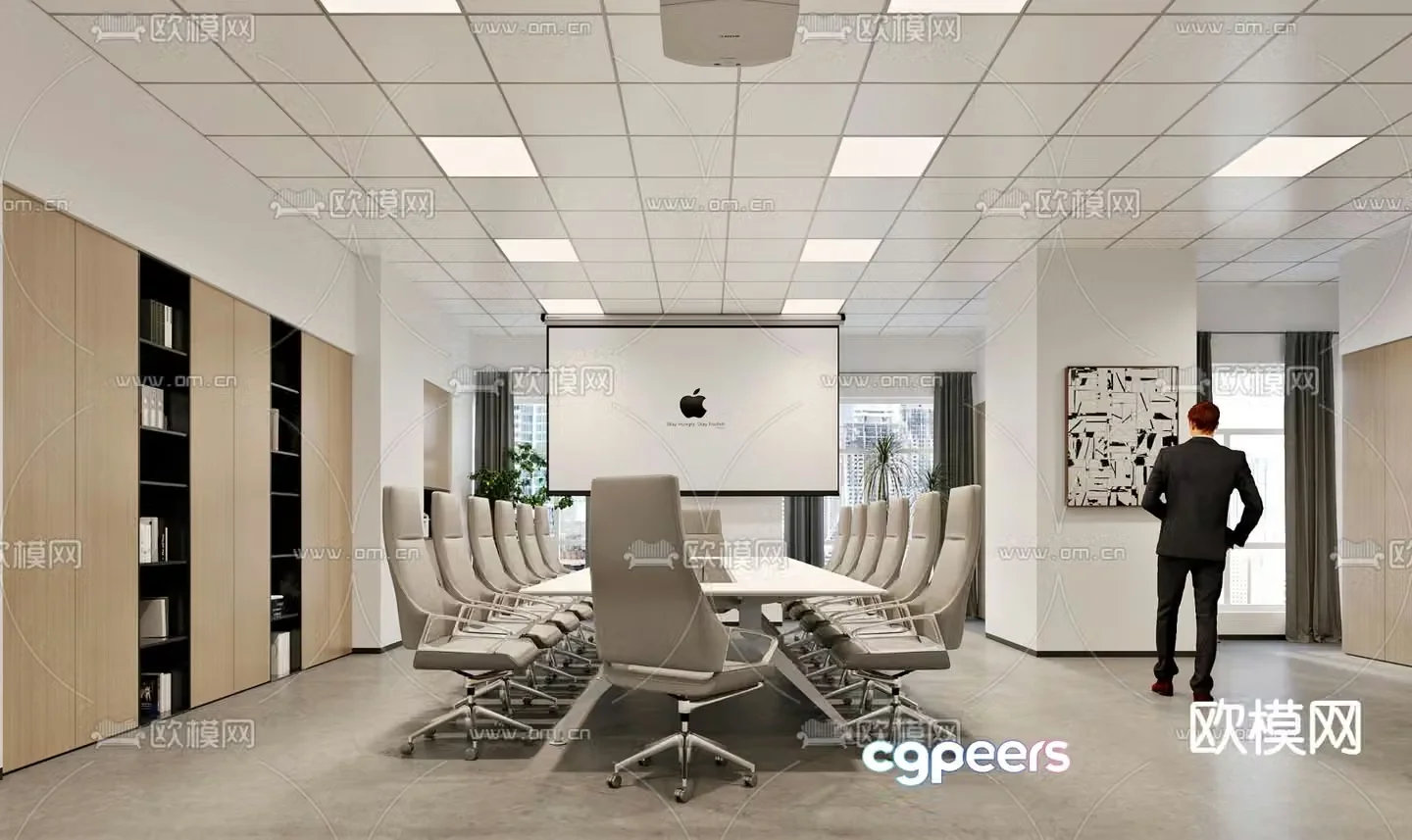 Modern conference room 3d model