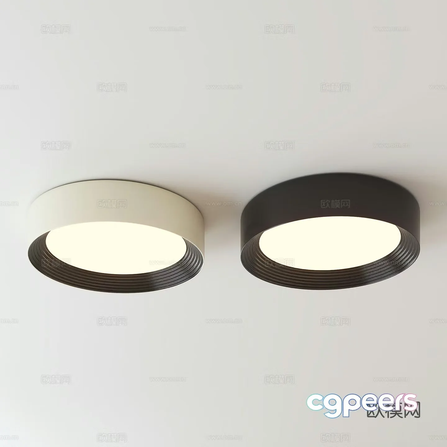 Modern minimalist ceiling light 3d model