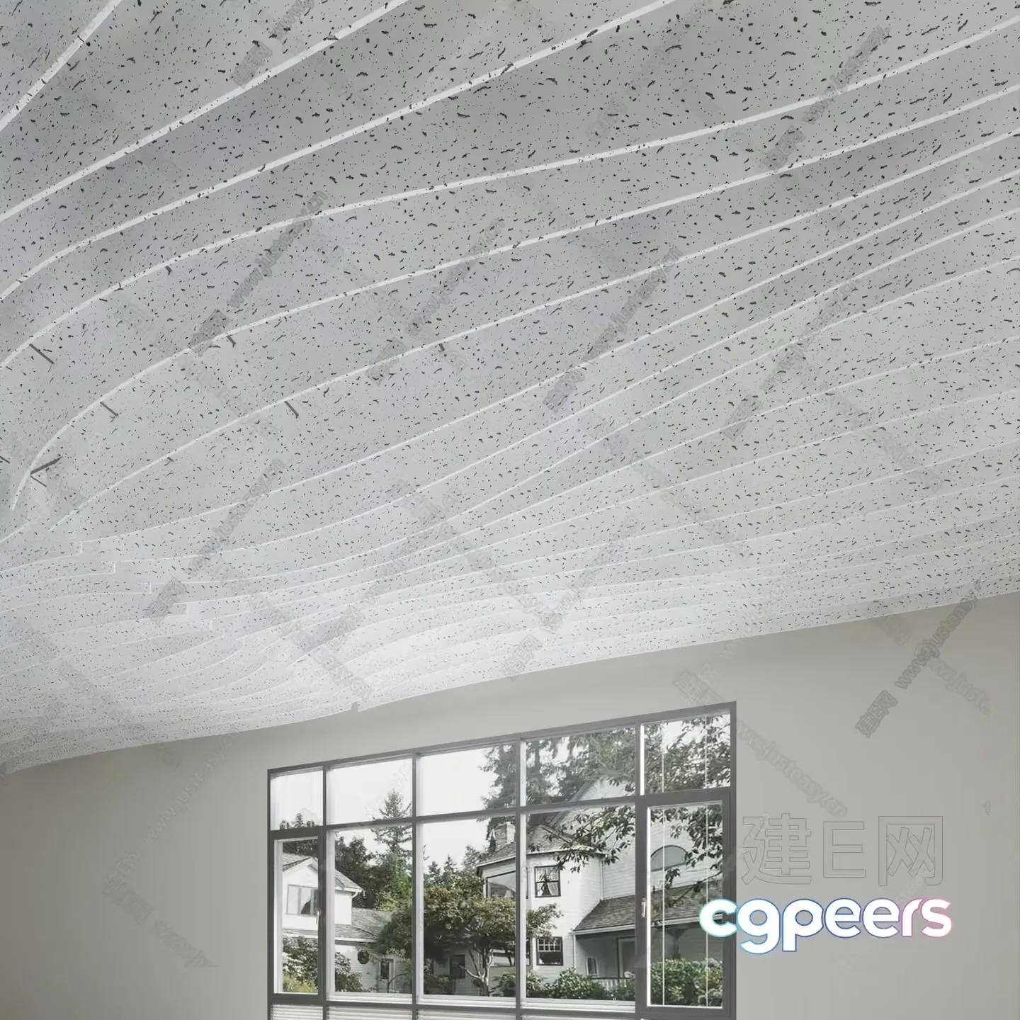 A White Ceiling 3D Model – 14409 – VRAY Render