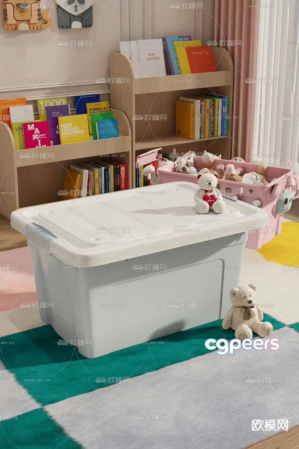 Storage box children’s doll 3d model