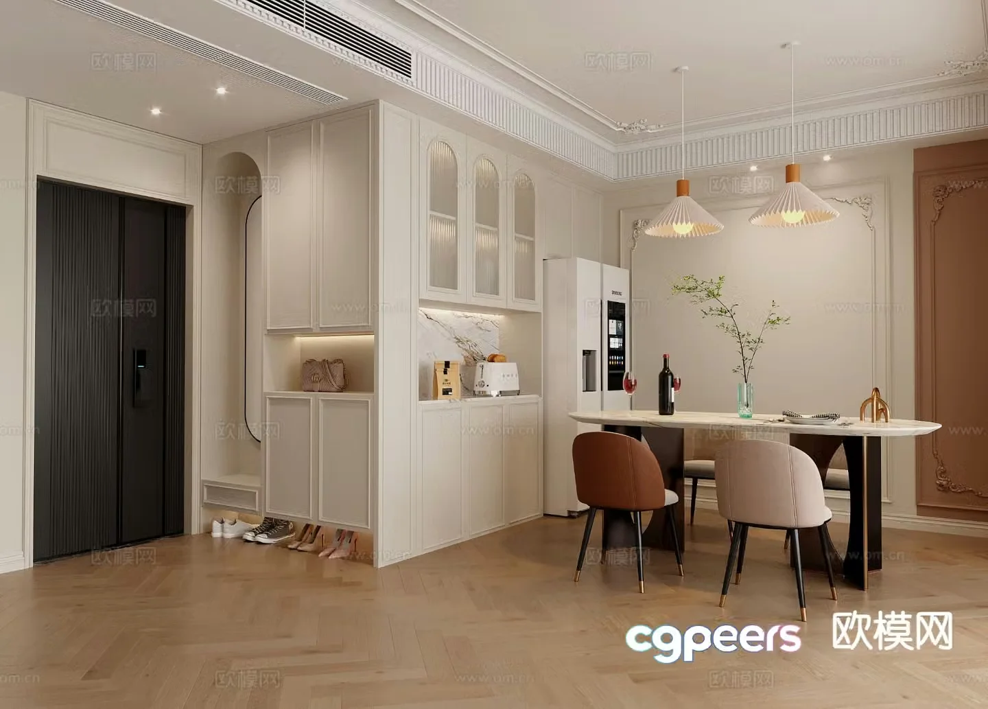 French restaurant 3d model