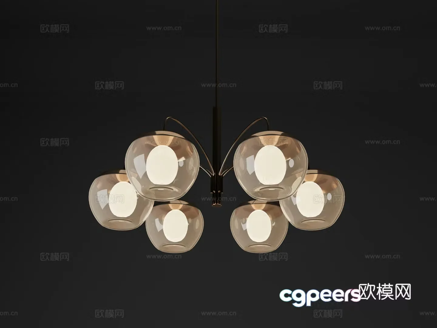 Apple Chandelier 3d Model
