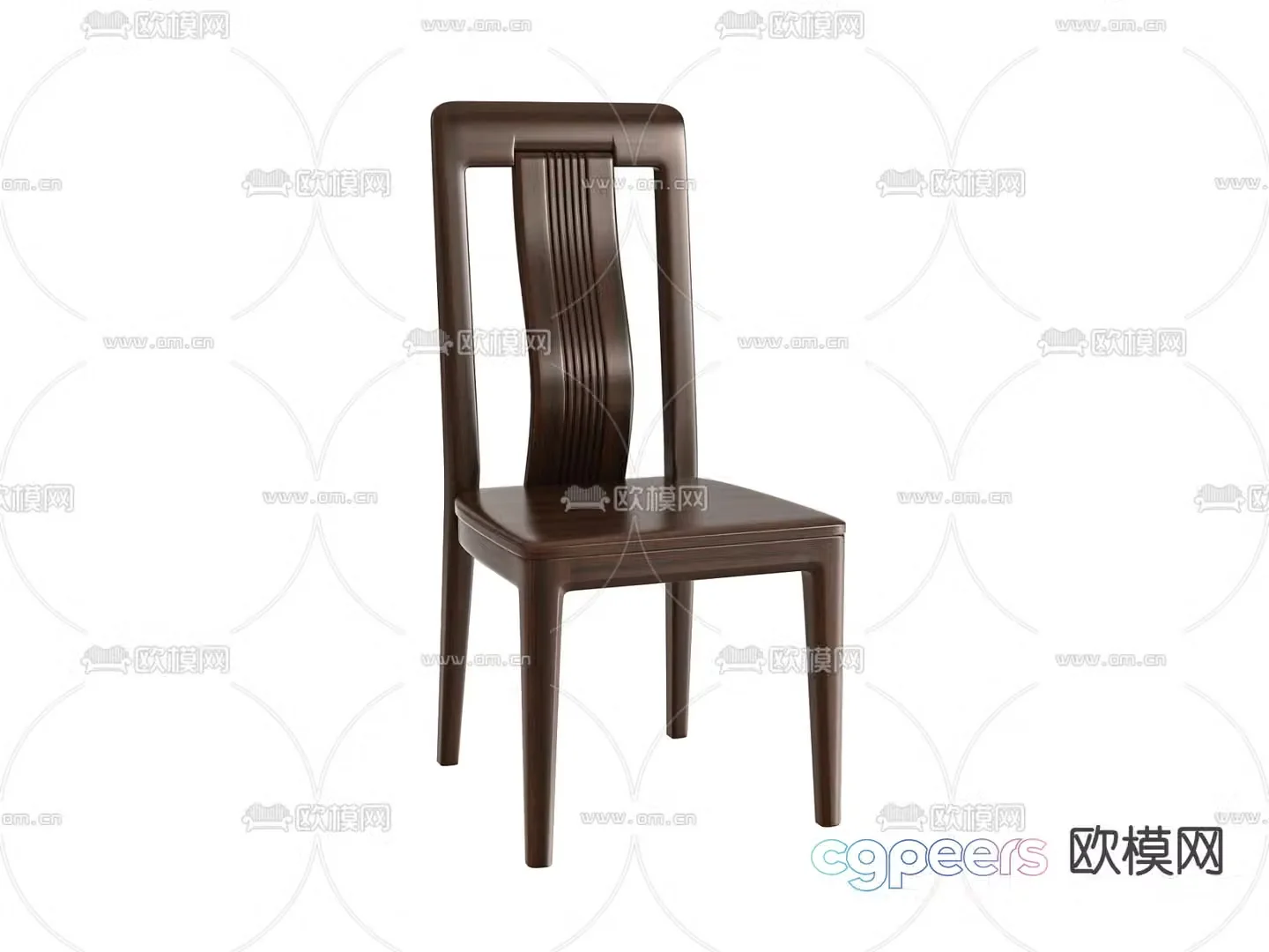 New Chinese style chair dining chair 3d model