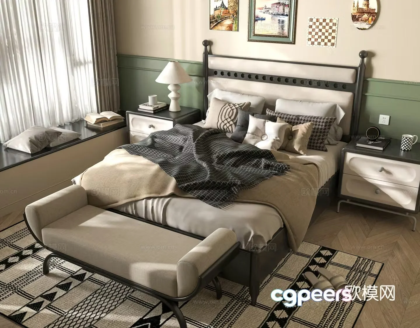 French bedroom 3d model