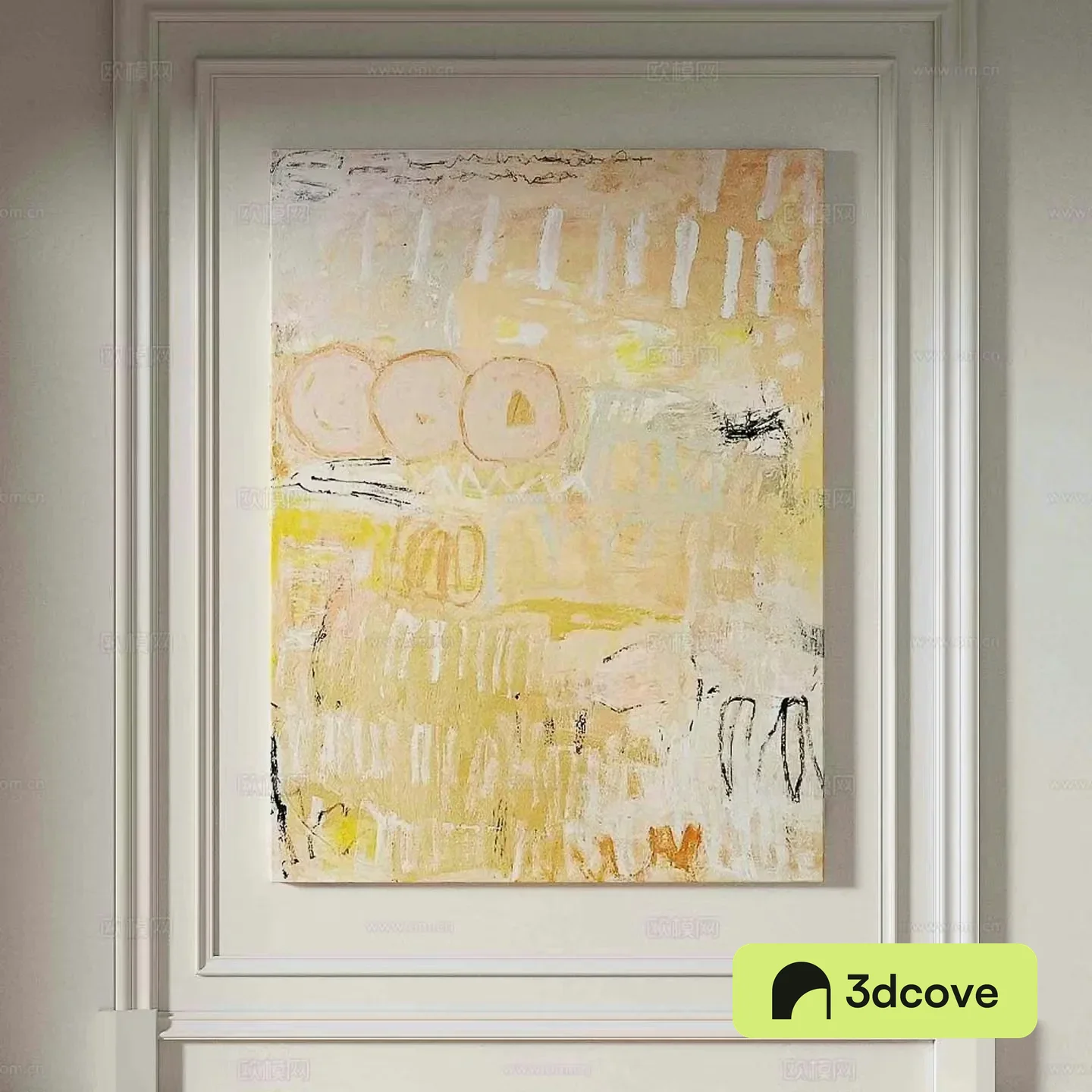 Simple European texture painting decorative painting