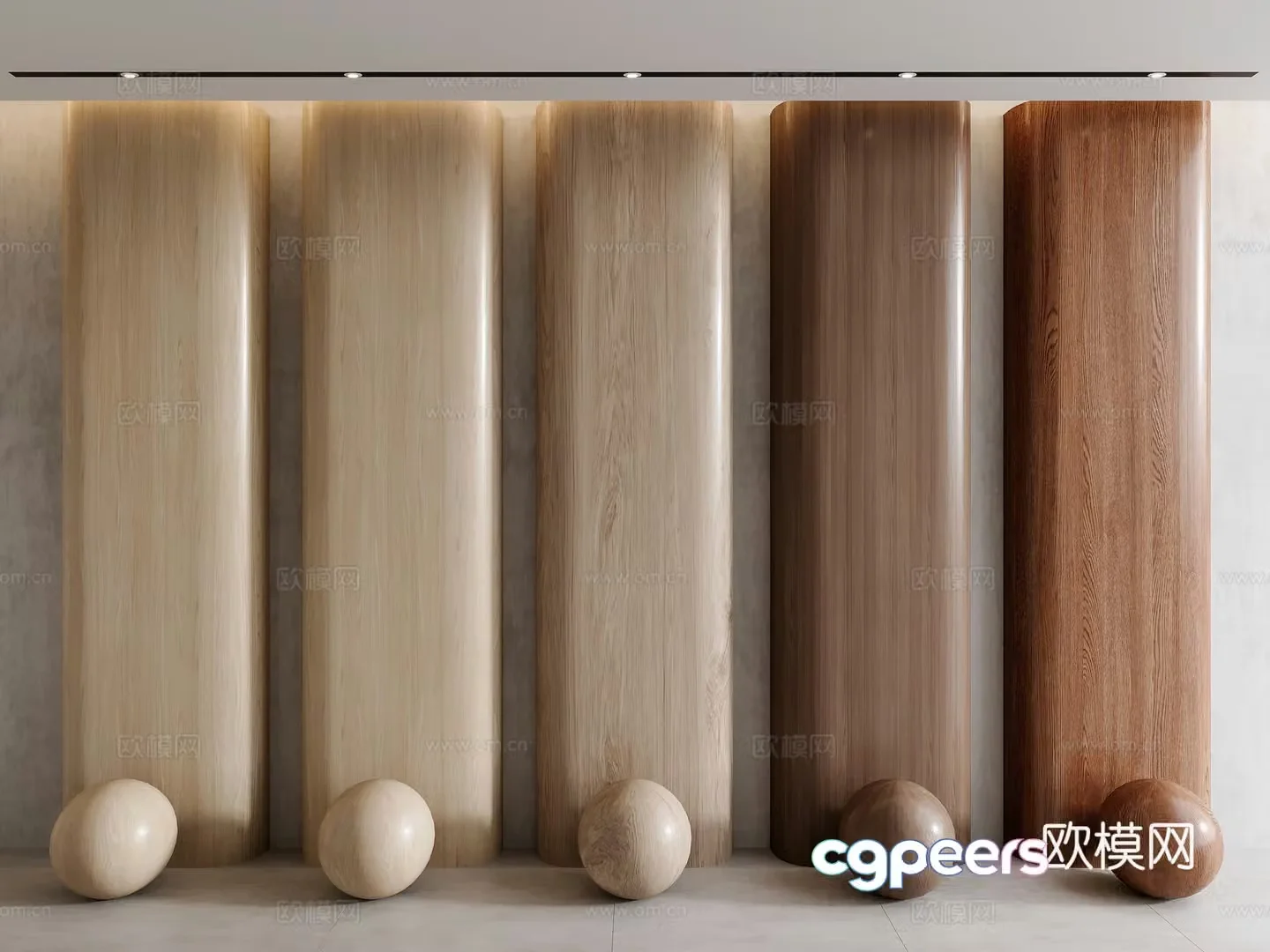 Modern wood veneer walnut wood veneer brown wood color 3d model