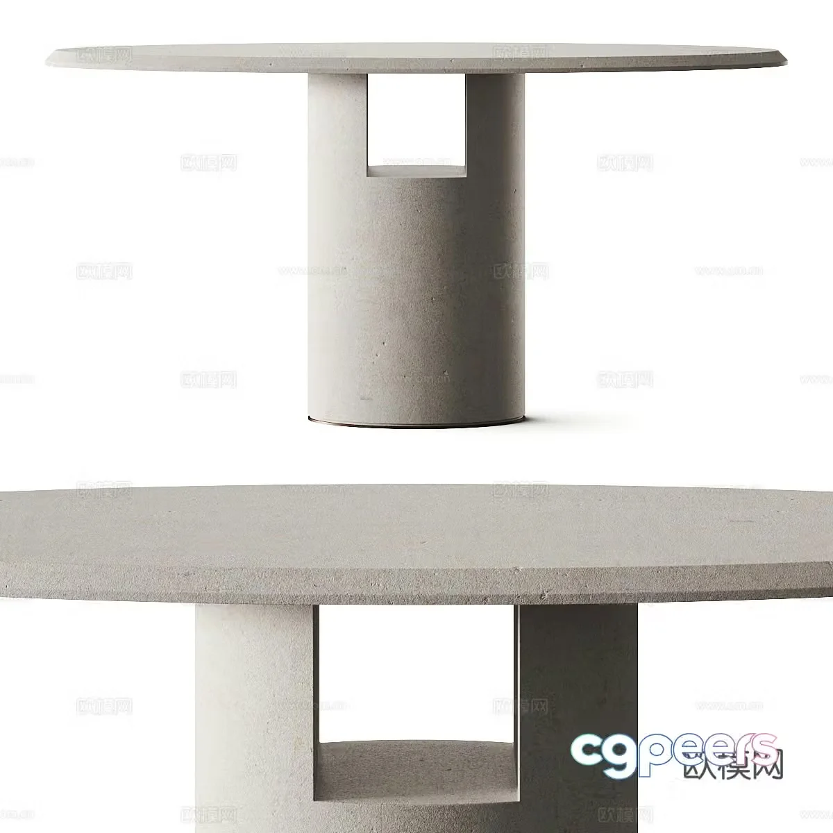 New Chinese style entrance cabinet end viewing platform 3D model
